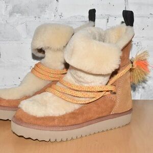 Cozy Shearling-Lined Tan Boots